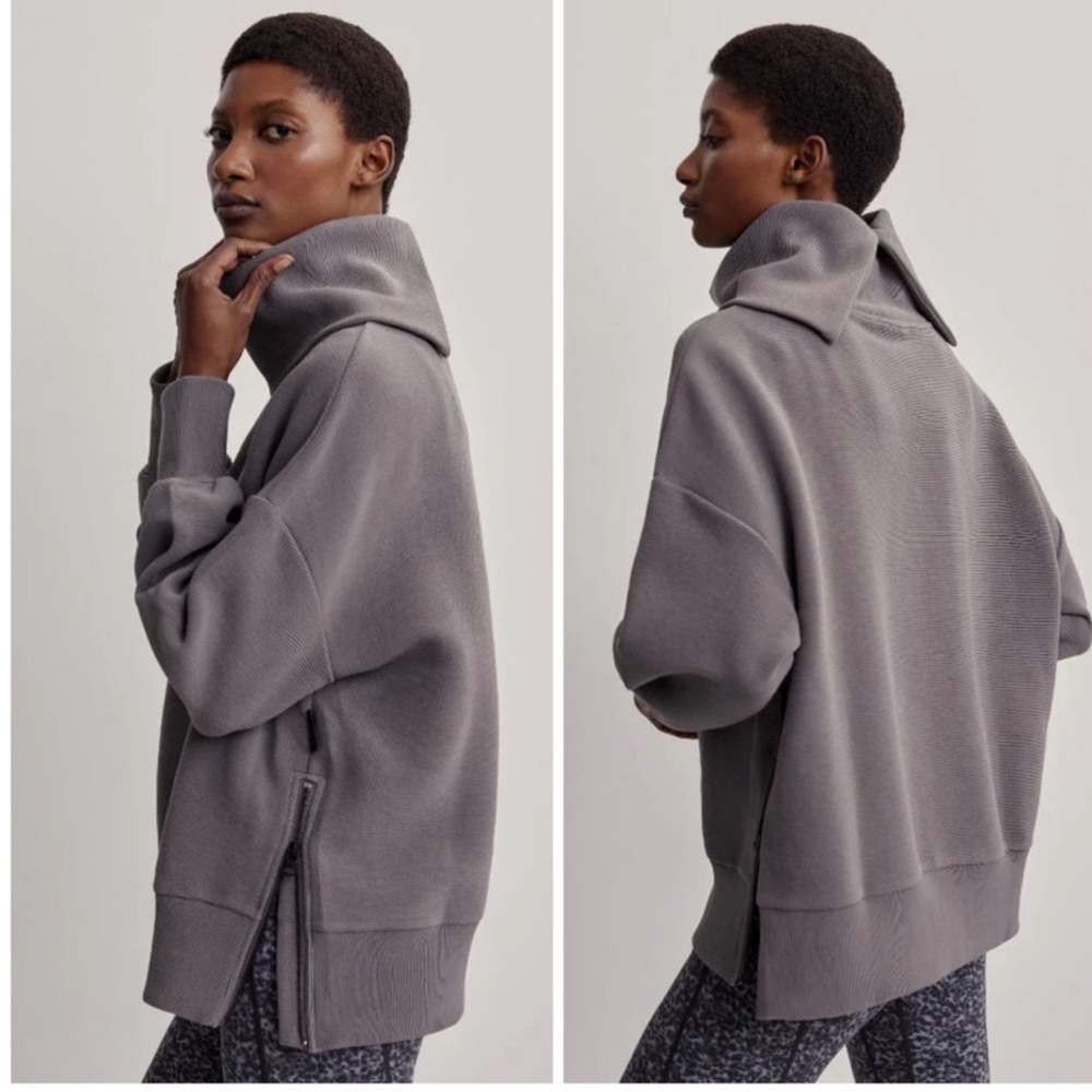 NWT VARLEY MILTON SWEAT IN DEEP CHARCOAL